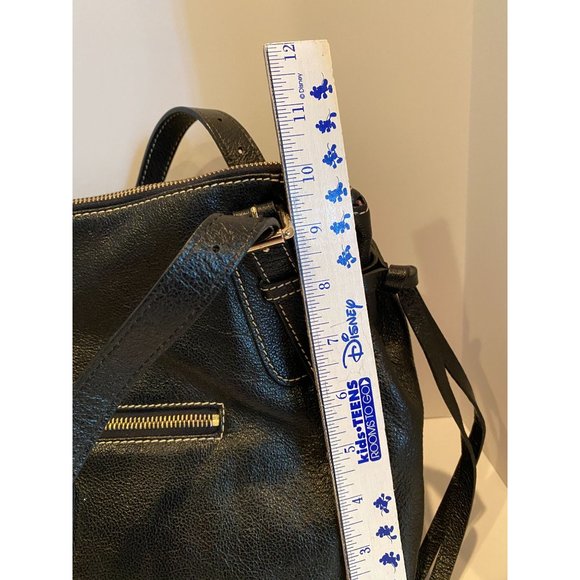 Dooney and Bourke Black Leather‎ Purse, satchel style, beautiful detail - Picture 7 of 15